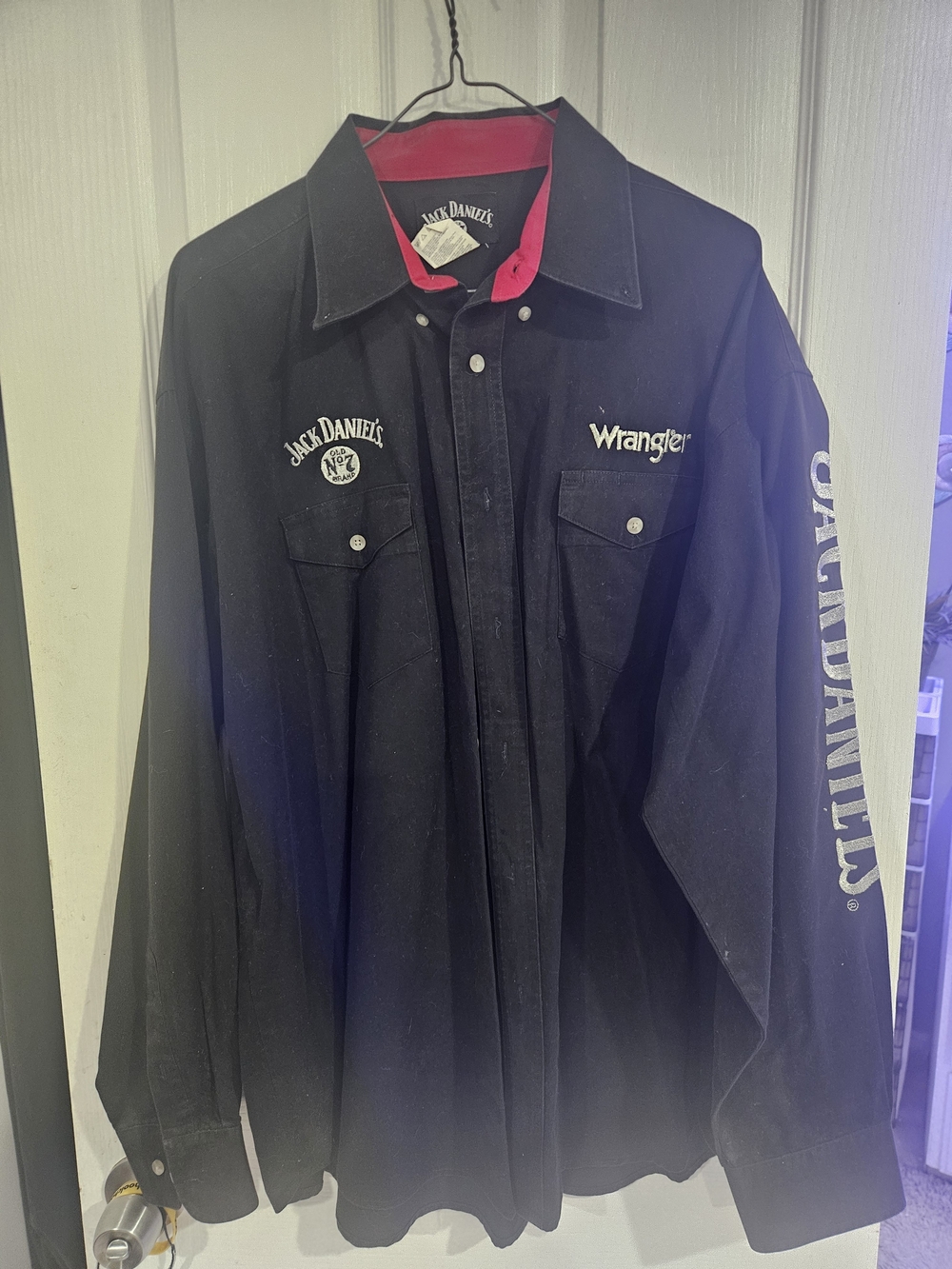 Jack Daniel's x Wrangler Black Logo Work Shirt Jacket